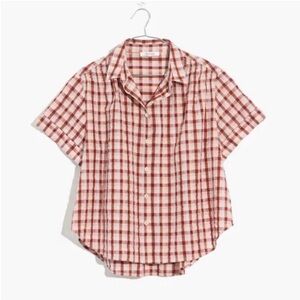 Madewell seersucker Baybrook Button-Up Short Sleeve Shirt